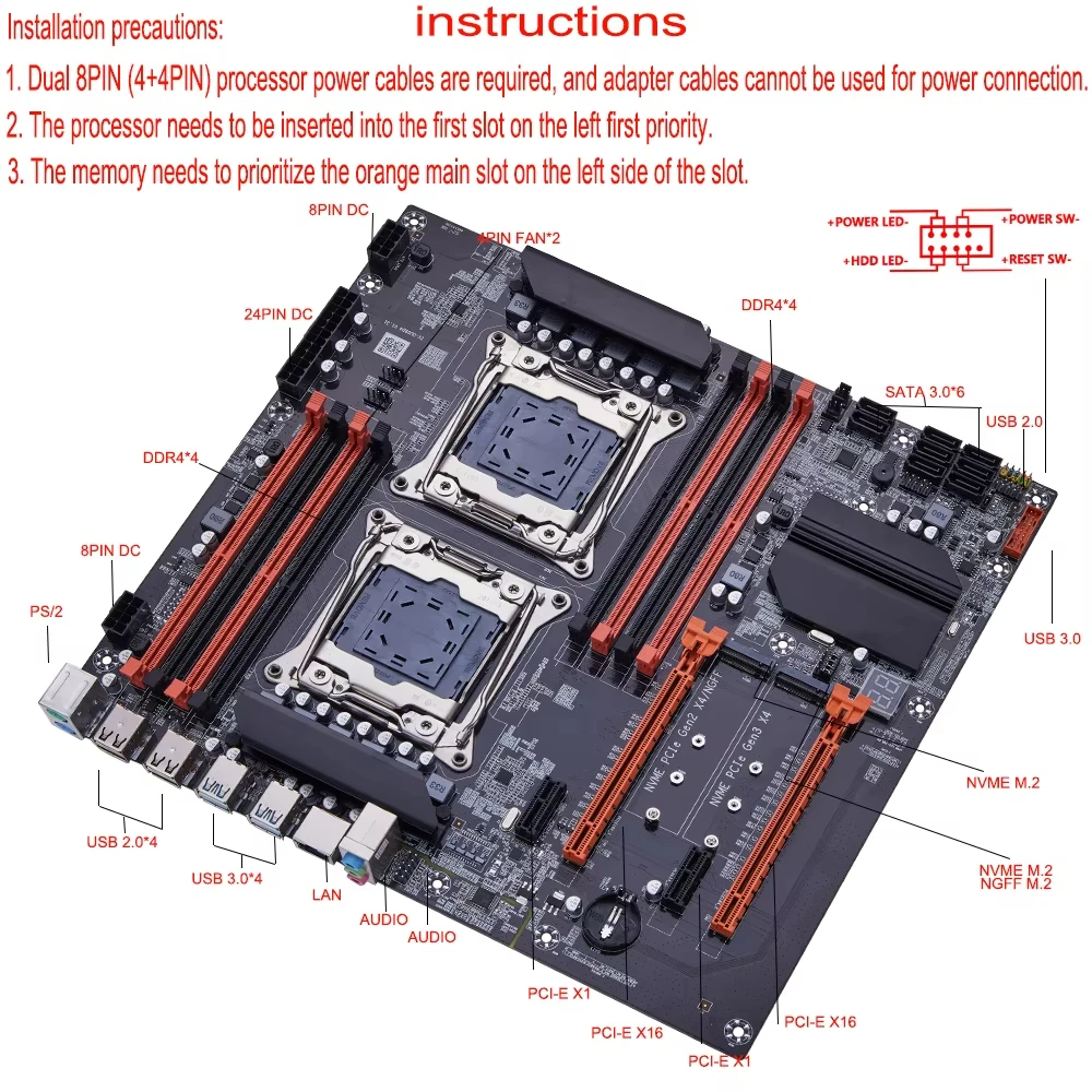 X99 Dual CPU SOYO Gaming Mothe - Dual Lga2011-3 Server Motherboard Combo ulasan dan harga