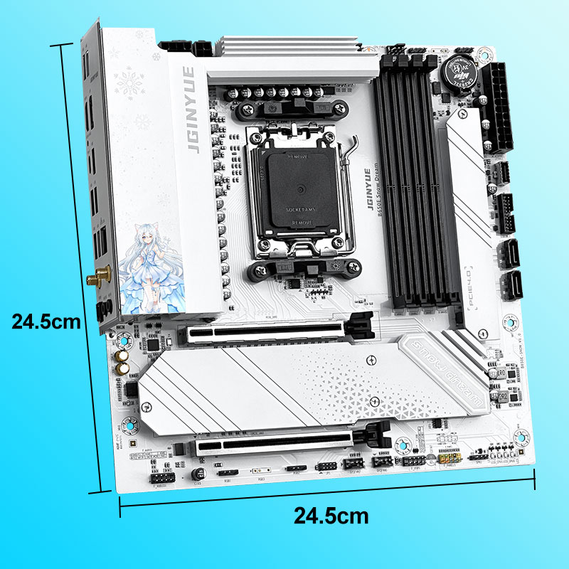 JGINYUE B650E Snow Dream AM5 M - Am5 Micro Atx Pcie 5.0 Motherboard ulasan dan harga