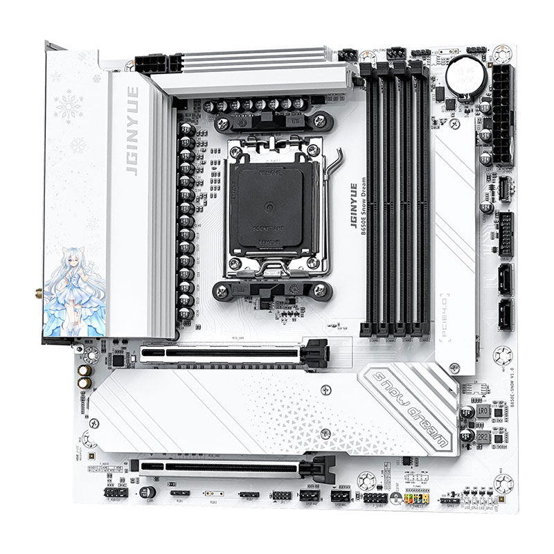 JGINYUE B650E Snow Dream AM5 M - Am5 Micro Atx Pcie 5.0 Motherboard ulasan dan harga